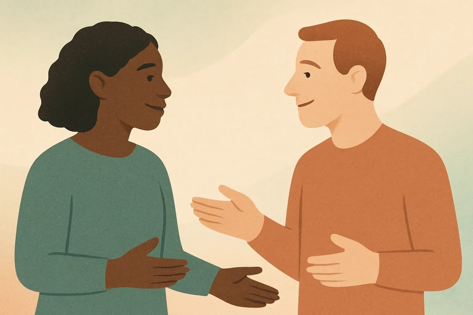 People connecting in a community setting