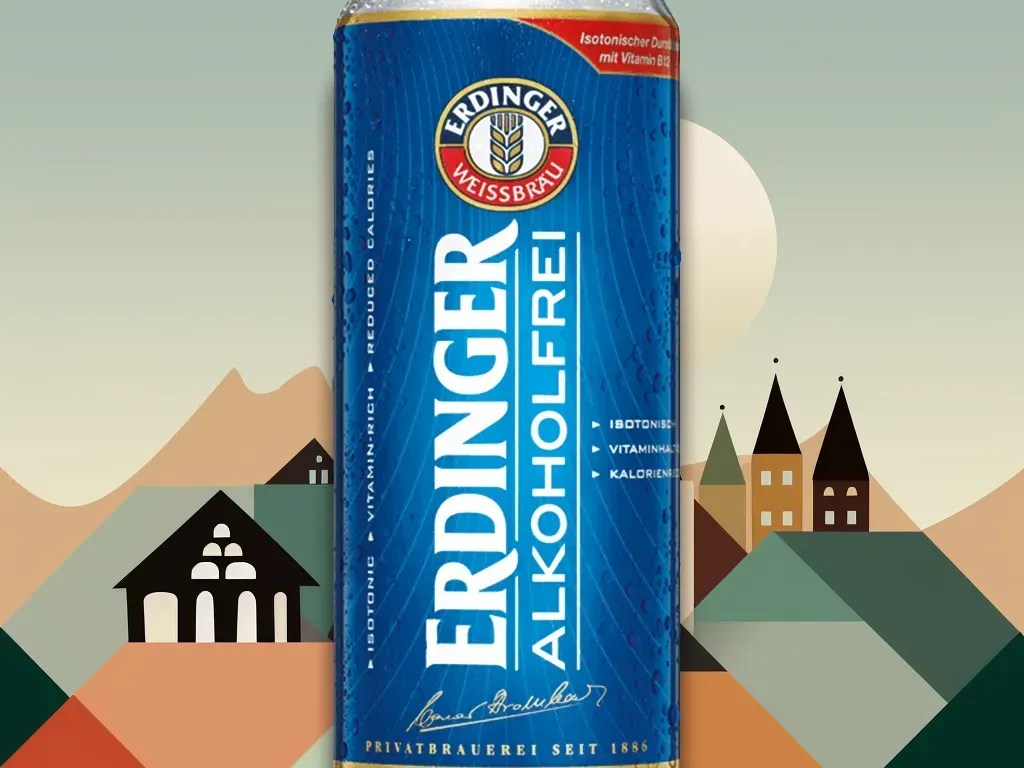 Erdinger Alkoholfrei Wheat Beer Can (0.5% ABV) | alcoholfree.com