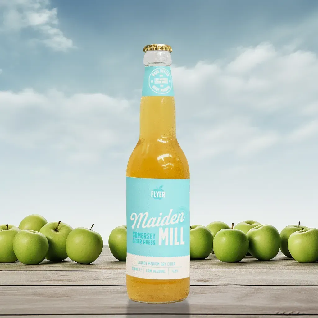 Maiden Mill 'Flyer' Cloudy Medium Dry Alcohol-Free Cider (0.5% ABV)