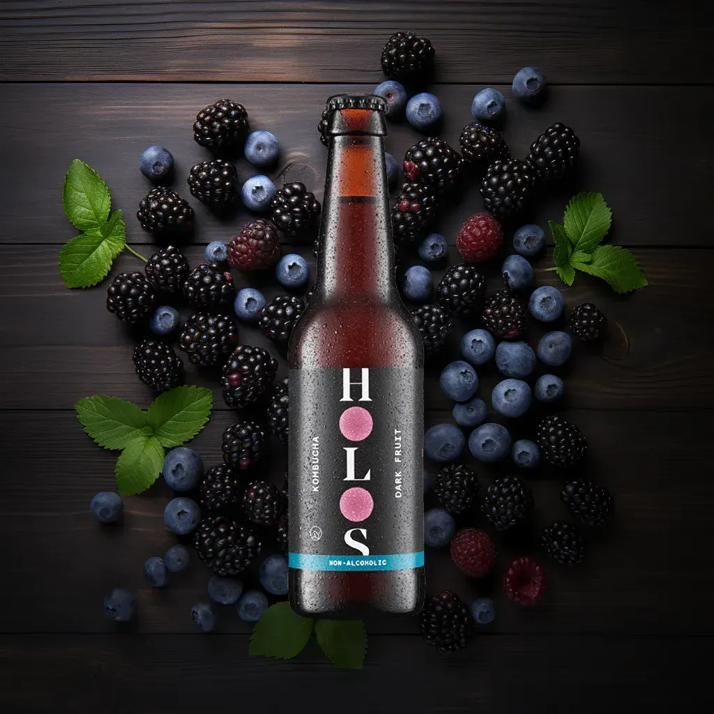 HOLOS 'Dark Fruit' Premium Kombucha (0.5% ABV)
