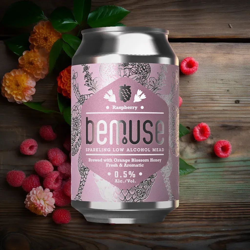 Bemuse Raspberry Sparkling Mead (0.5% ABV)