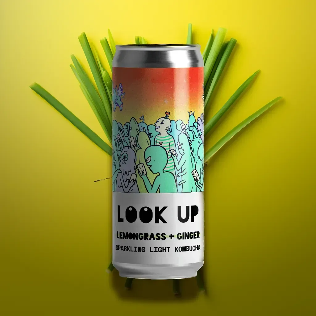 Counter Culture Lemongrass & Ginger Kombucha Can (0.5% ABV)