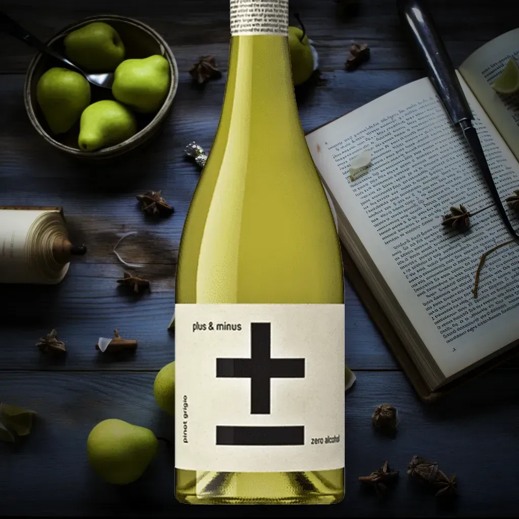 Plus & Minus Alcohol-Free Pinot Grigio Wine (0.5% ABV)