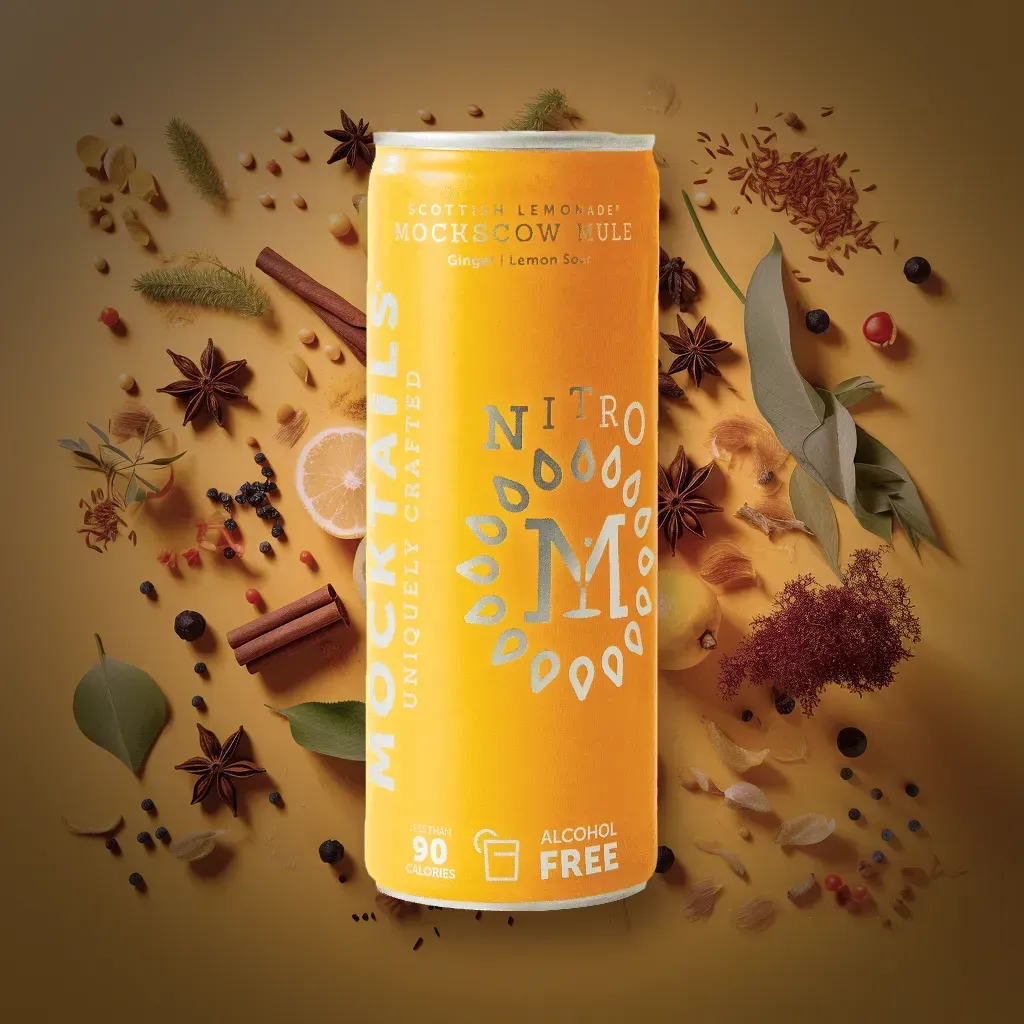 Mocktails Scottish Lemonade Mocksow Mule Nitro Can (0.0% ABV)
