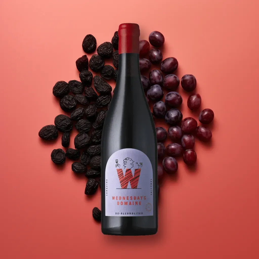 Wednesday's Domaine Sanguine Alcohol-Free Red Wine (0.2% ABV)