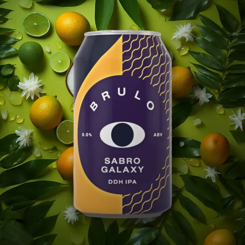 Brulo Sabro Galaxy Alcohol-Free DDH IPA (0.0% ABV)