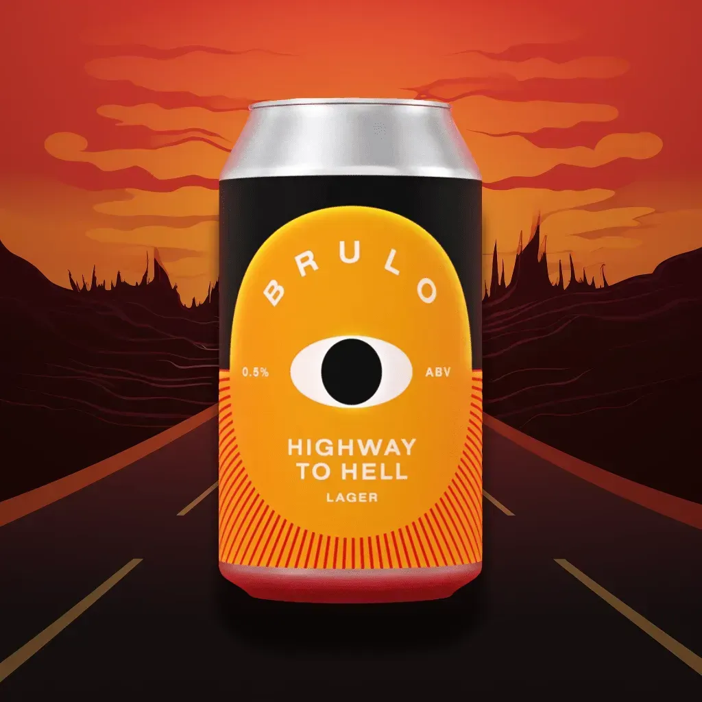 Brulo 'Highway To Hell' Alcohol-Free Lager (0.5% ABV)