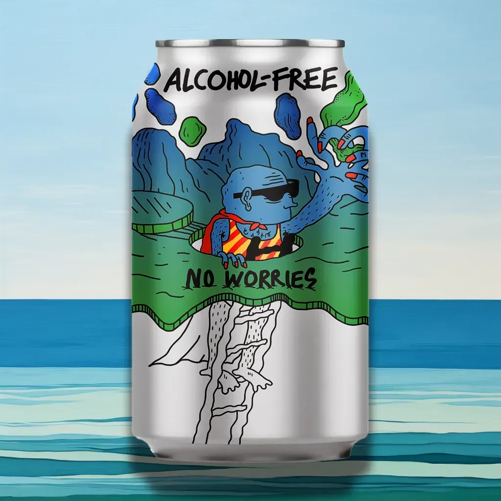 Lervig No Worries Alcohol-Free Beer (0.5% ABV)