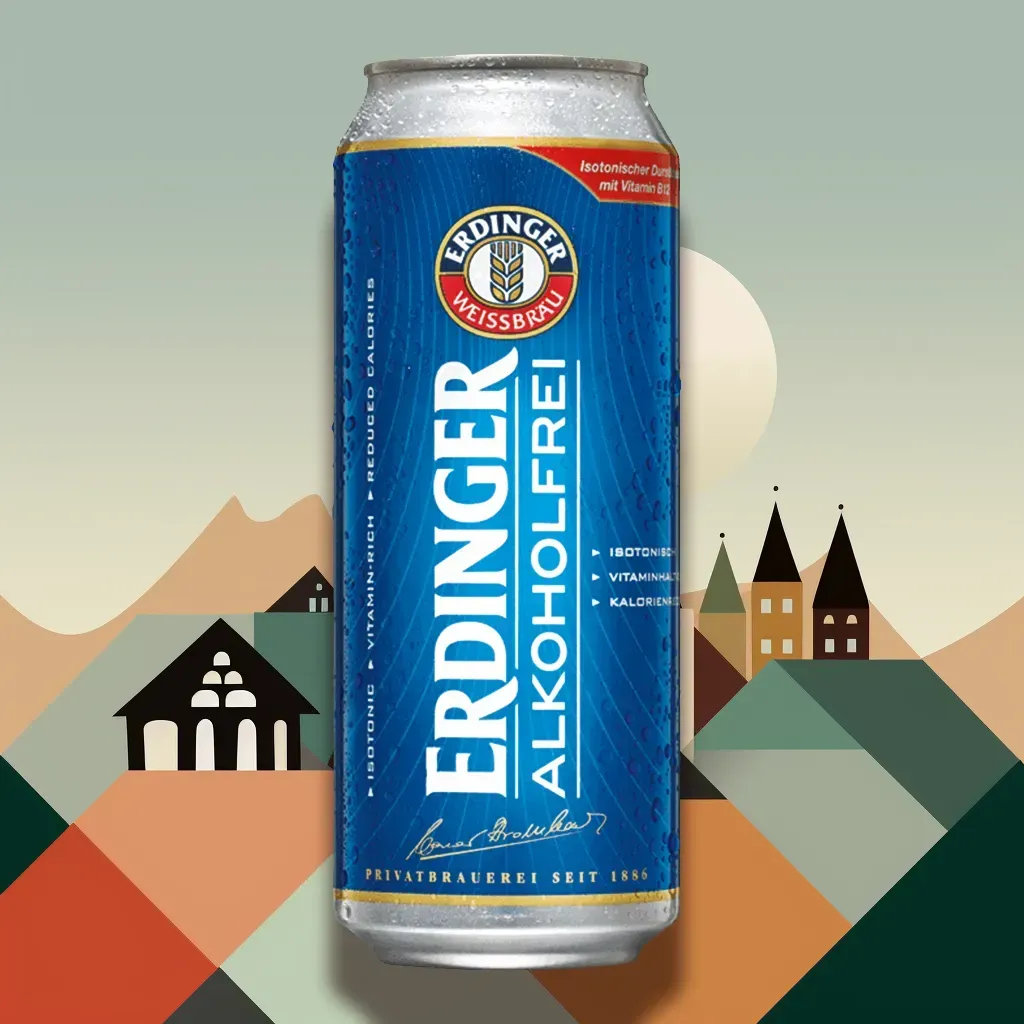 Erdinger Alkoholfrei Wheat Beer Can (0.5% ABV)