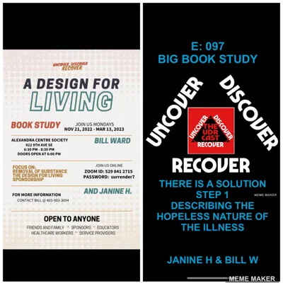 THEUDRCAST: E097 | Big Book Study | There Is A Solution | Janine H & Bill W | Step 1 | There is a solution | Recovery | Addiction | 12 steps | Alcoholism | Drug Addiction | Recovery podcast | sobriety