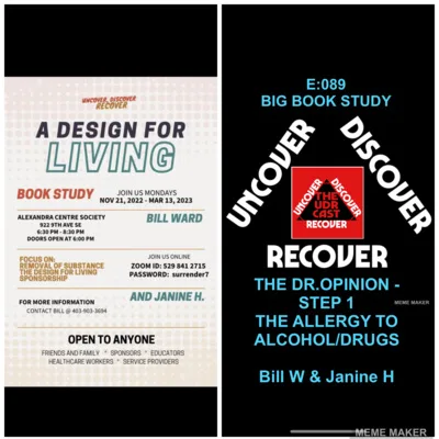 THEUDRCAST: E089 | Big Book Study | The Doctors Opinion | Janine H & Bill W | Big Book |Step 1 | Recovery |Allergy to Alcohol | Spiritual Malady | Alcoholism | Drug Addiction | Higher Power | 12 steps