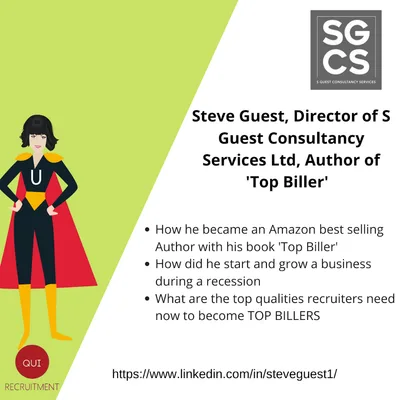 Steve Guest - Director of S Guest Consultancy Services & Amazon best selling Author of 'Top Biller'