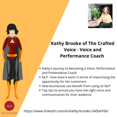 Kathy Brooke of The Crafted Voice - Journey to becoming a Voice & Performance Coach + the benefits from using an NLP
