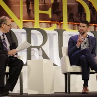 Michael Phelps & David Axelrod discuss Mental Health onstage at The Kennedy Forum