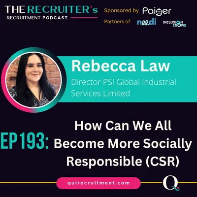 EP193: Rebecca Law, Director PSI Global Industrial Services Limited - How Can We All Become More Socially Responsible (CSR)