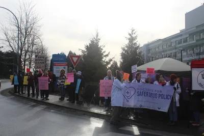 Stories from an unsanctioned overdose prevention site launch in the Comox Valley